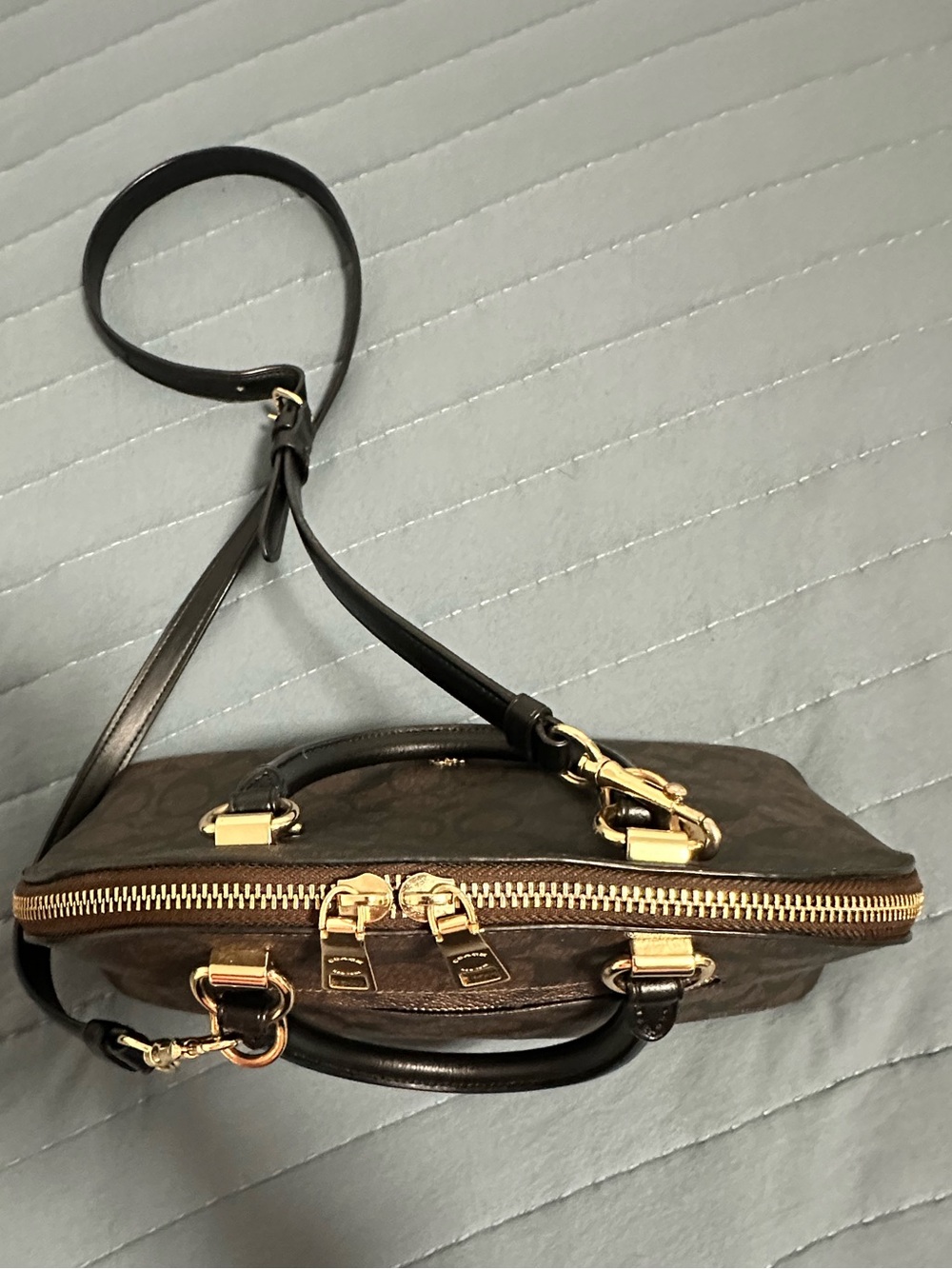 Coach Katy Dome Satchel Signature Canvas - Picture 13 of 15